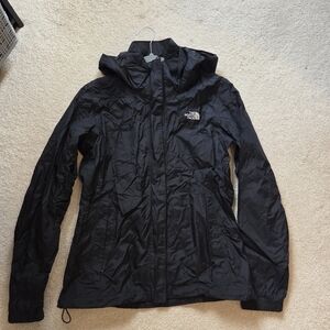 Black Women's North Face Rain Jacket